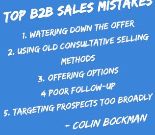 The 5 Problems For Most B2B Salespeople – Top Selling Mistakes B2B