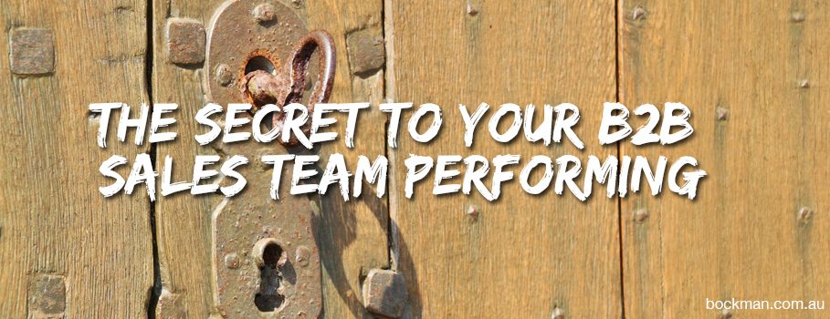 The secret to your B2B Sales Team performing!